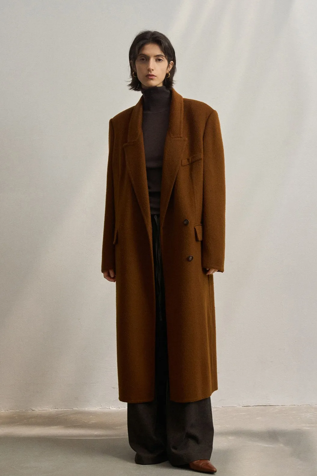 100% wool high thread count coat | 2 color