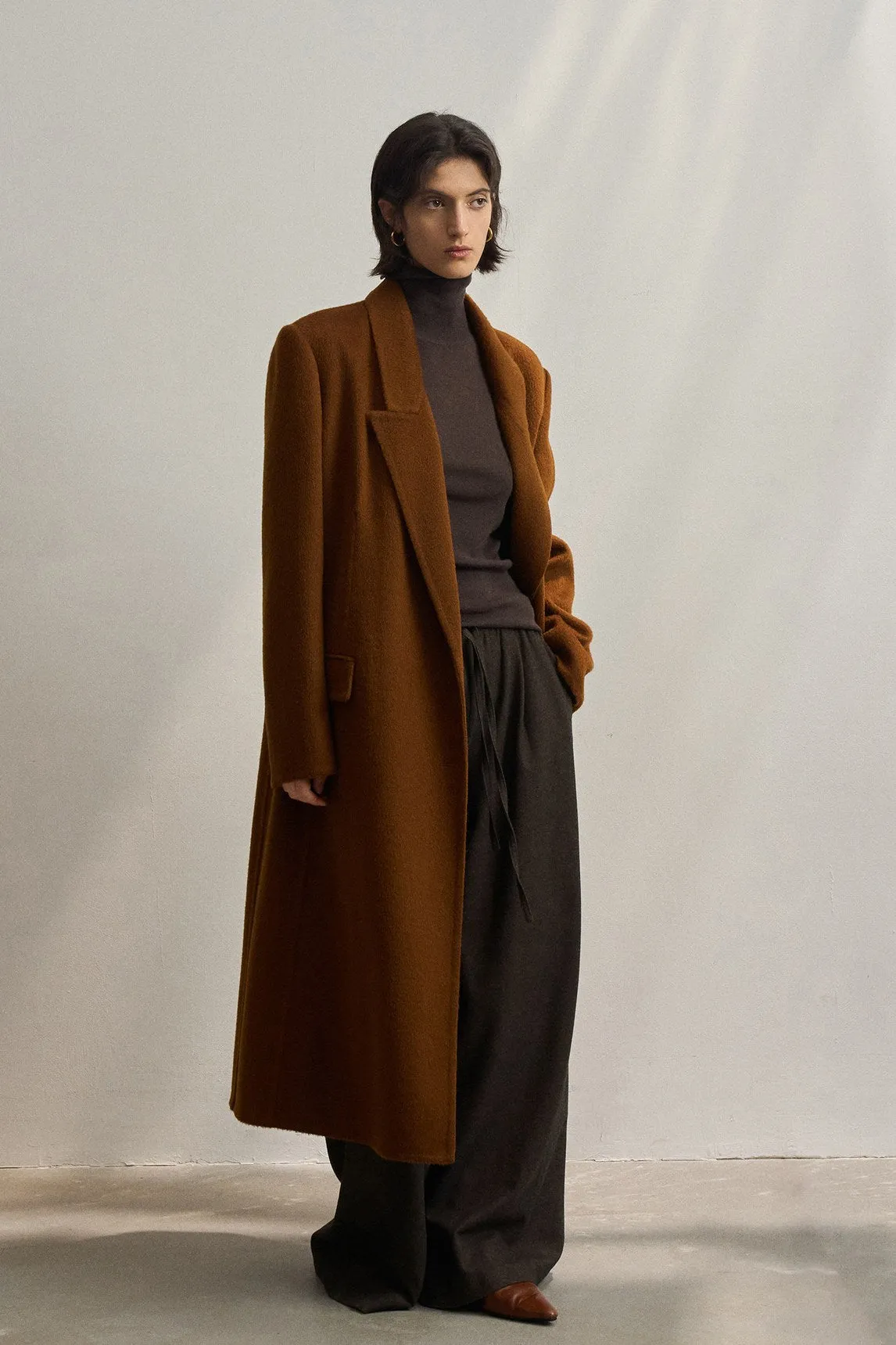 100% wool high thread count coat | 2 color