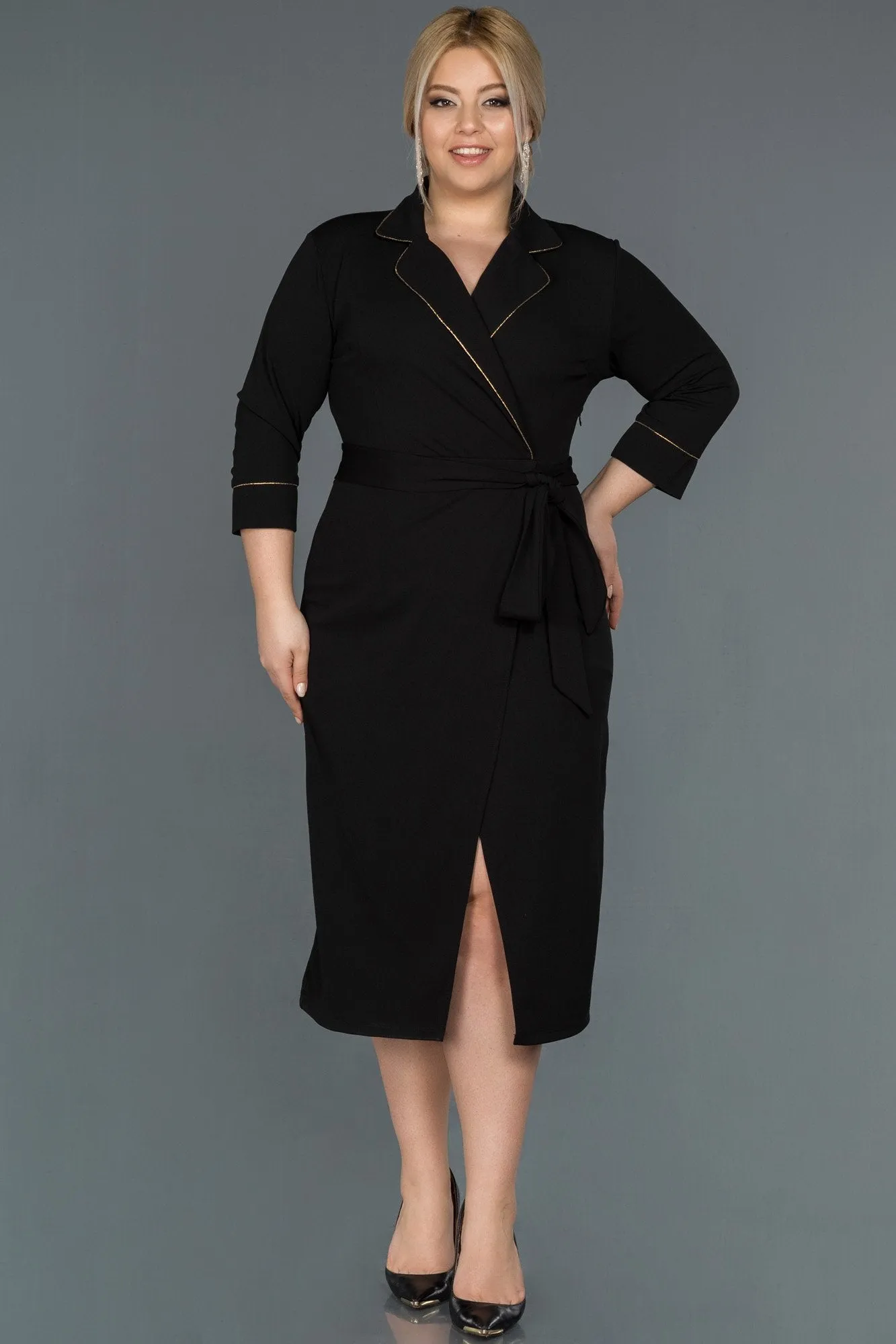 16566 Black Wrap Skirt Dress