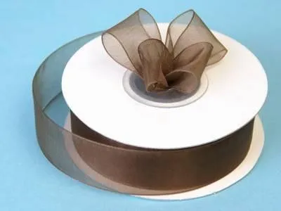 25 Yard 7/8"DIY Chocolate Organza Ribbon With Satin Edges For Craft Dress Wedding