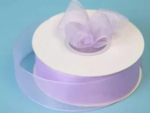 25 Yard 7/8"DIY Lavender Organza Ribbon With Satin Edges For Craft Dress Wedding