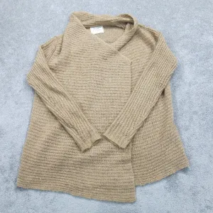 Abercrombie & Fitch Women Cardigan Sweater Knitted Long Sleeves Light Brown SZ L