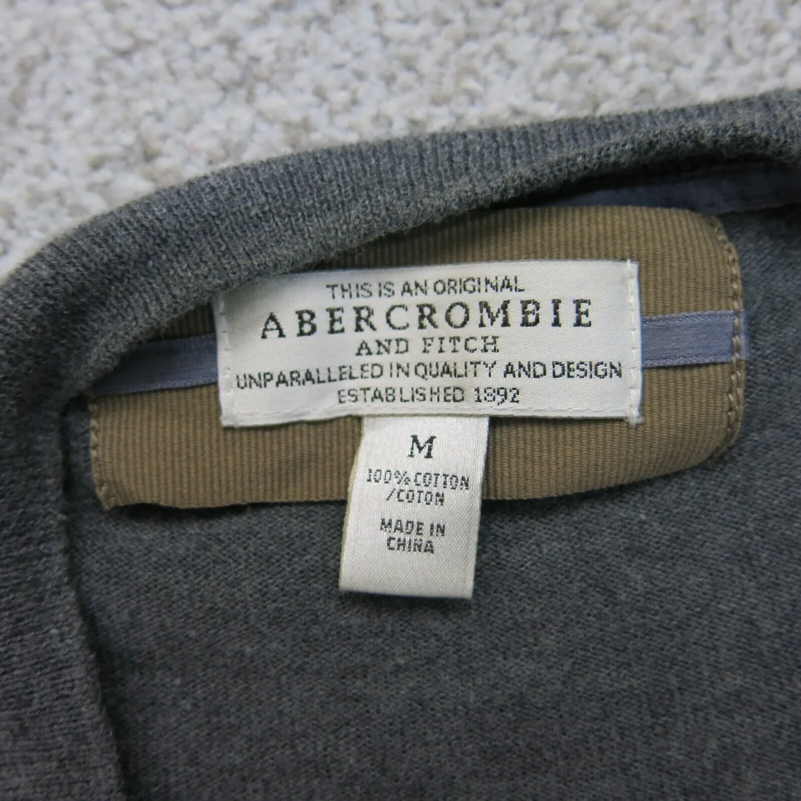 Abercrombie & Fitch Womens Cardigan Sweater Front Button 100% Cotton Black SZ M