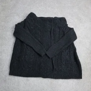 Abercrombie &Fitch Women Cardigan Sweater Open Front Long Sleeves Black Size XS