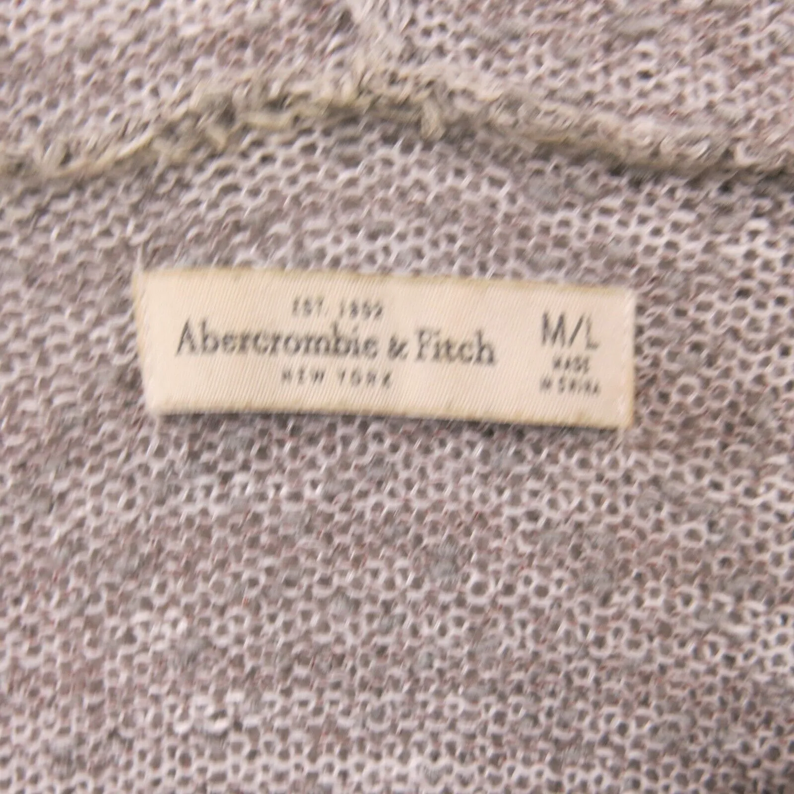 Abercrombie Fitch Women Cardigan Hooded Sweater Open Front Long Sleeve Gray SZ M