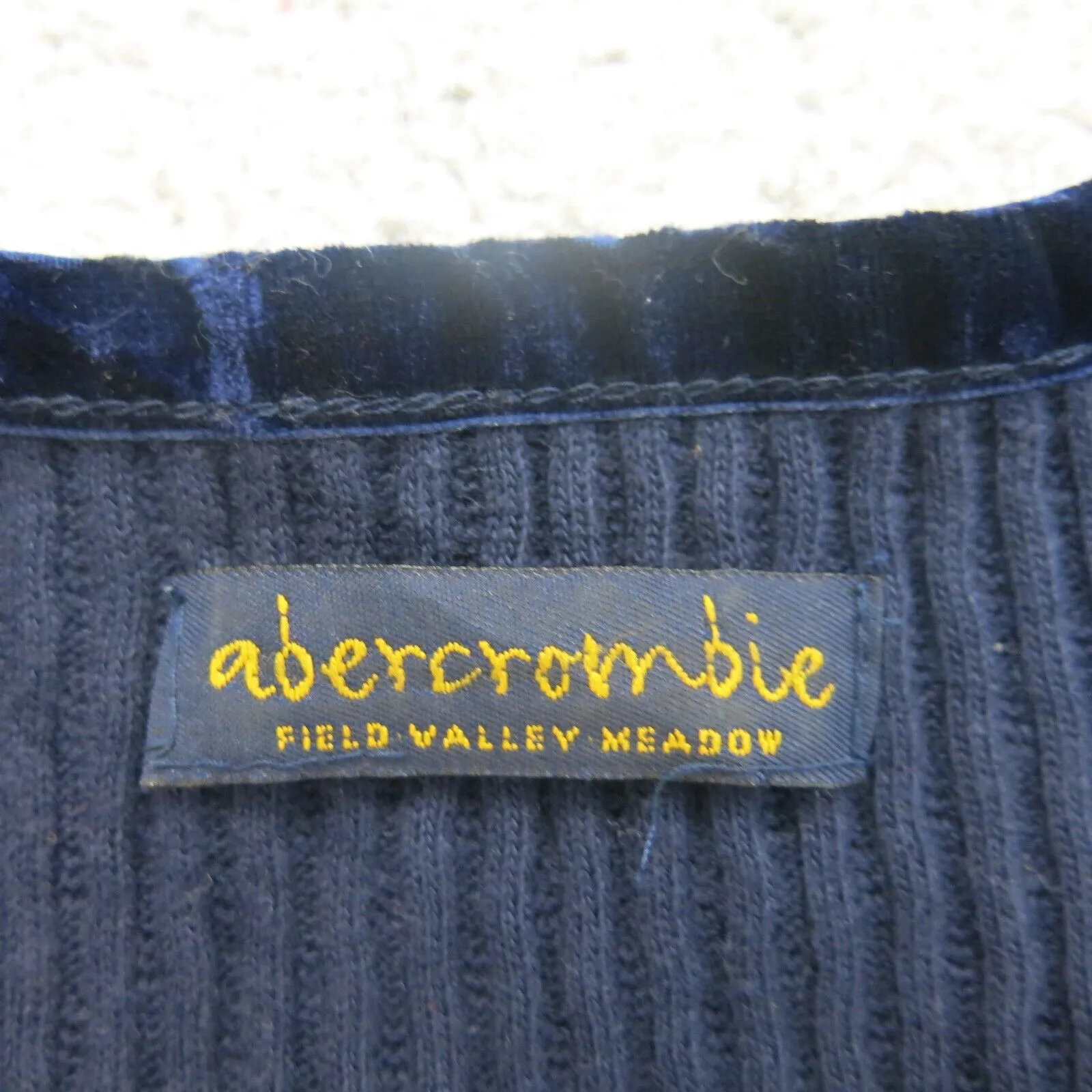 Abercrombie Womens Cardigan Sweater Round Neck Long Sleeves Blue Size Medium