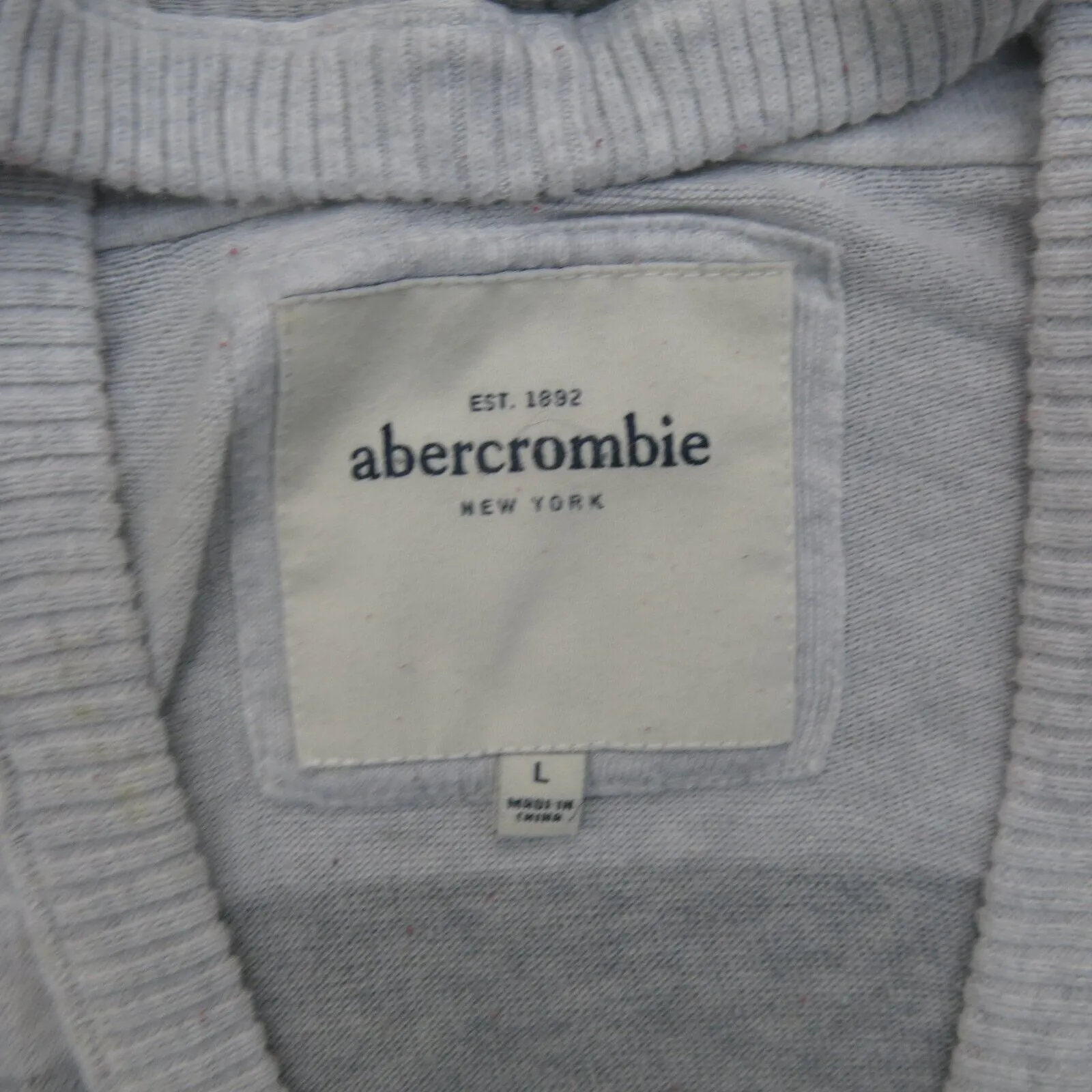 Abercrombie Womens Hooded Sweater Cardigan Striped Short Sleeves Gray White SZ L