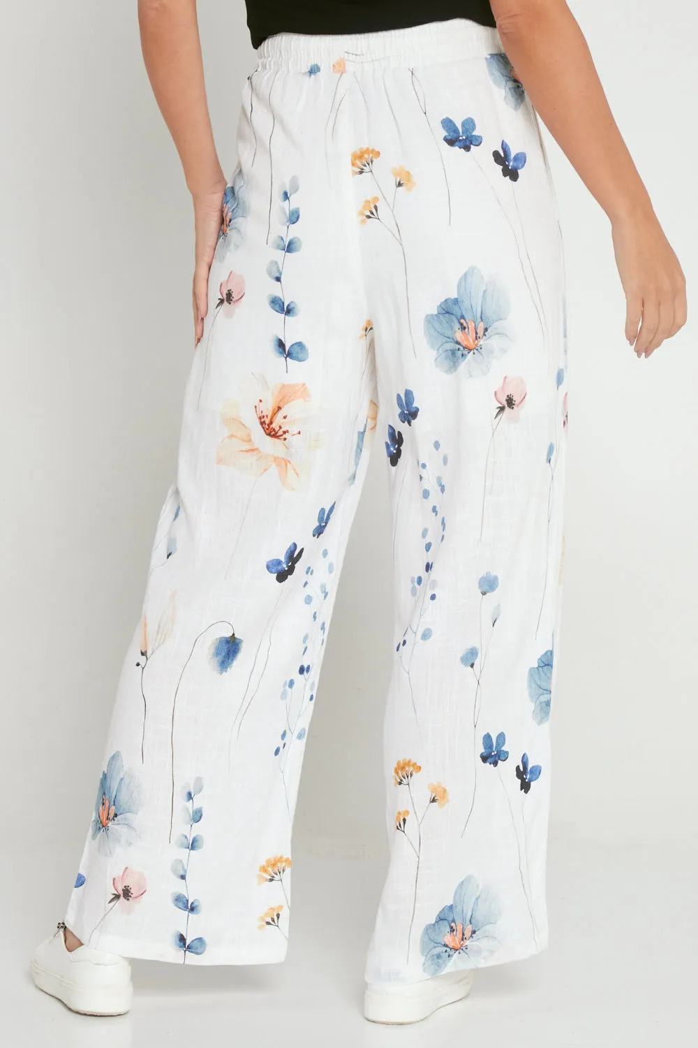 Alaria Pants - White Wildflower