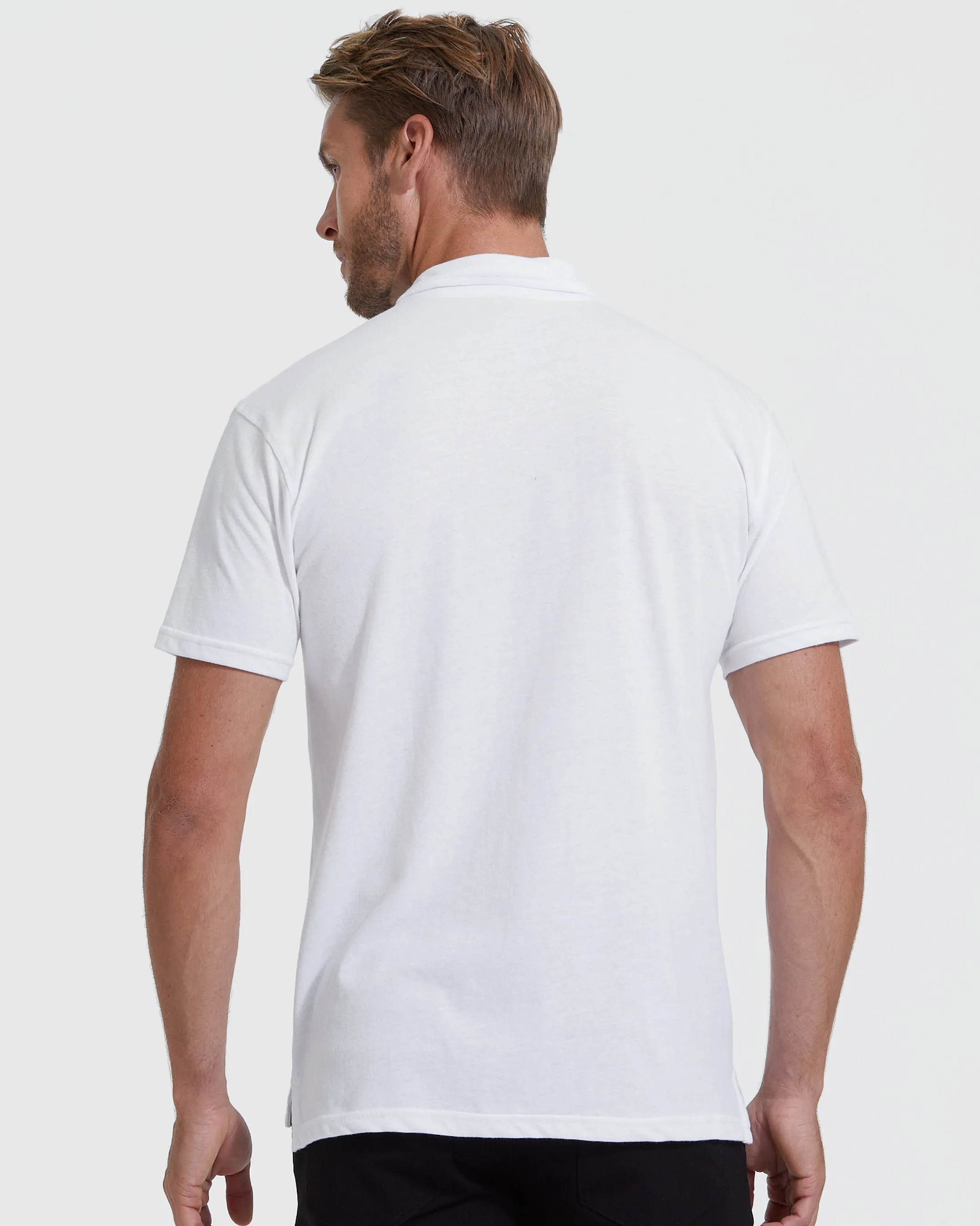 All White Short Sleeve Polo 6-Pack