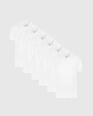 All White Short Sleeve Polo 6-Pack