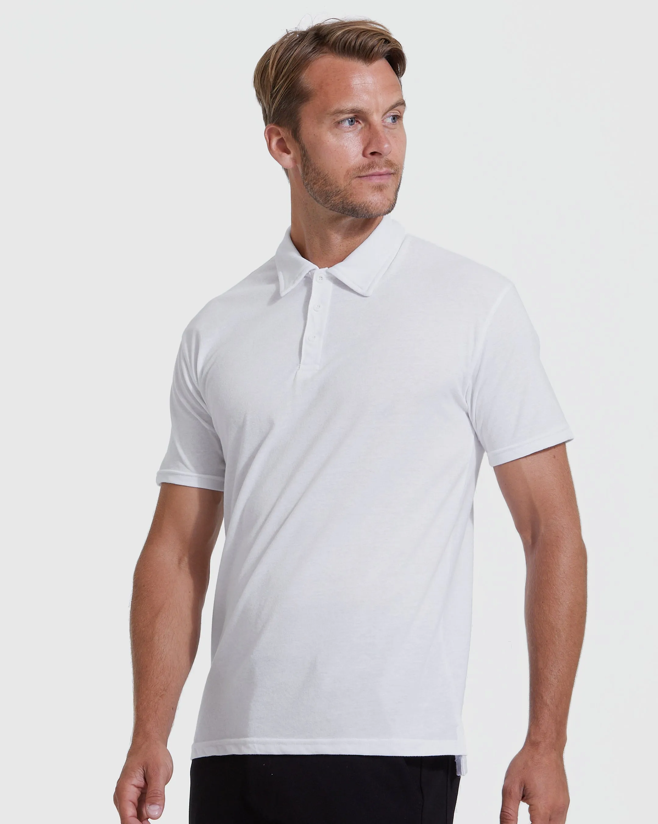 All White Short Sleeve Polo 6-Pack