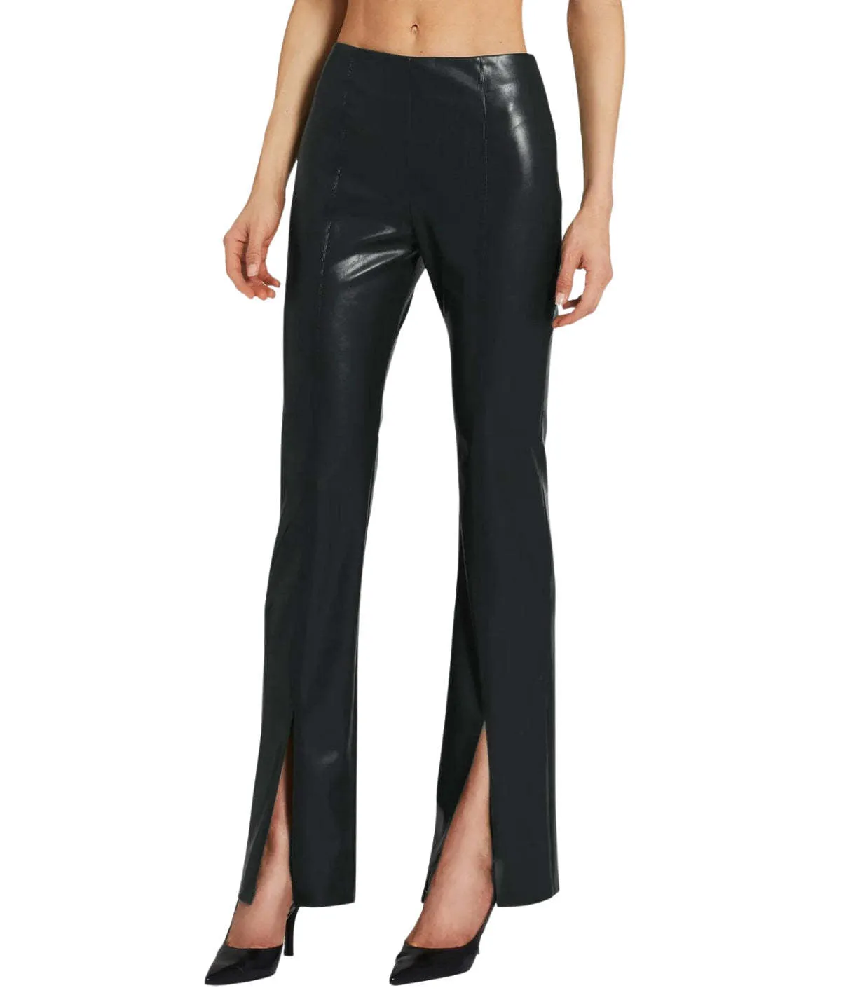 Amanda Uprichard Tavira Faux Leather Pants BLACK