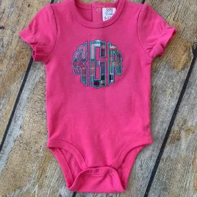 Applique Monogram Baby Bodysuit