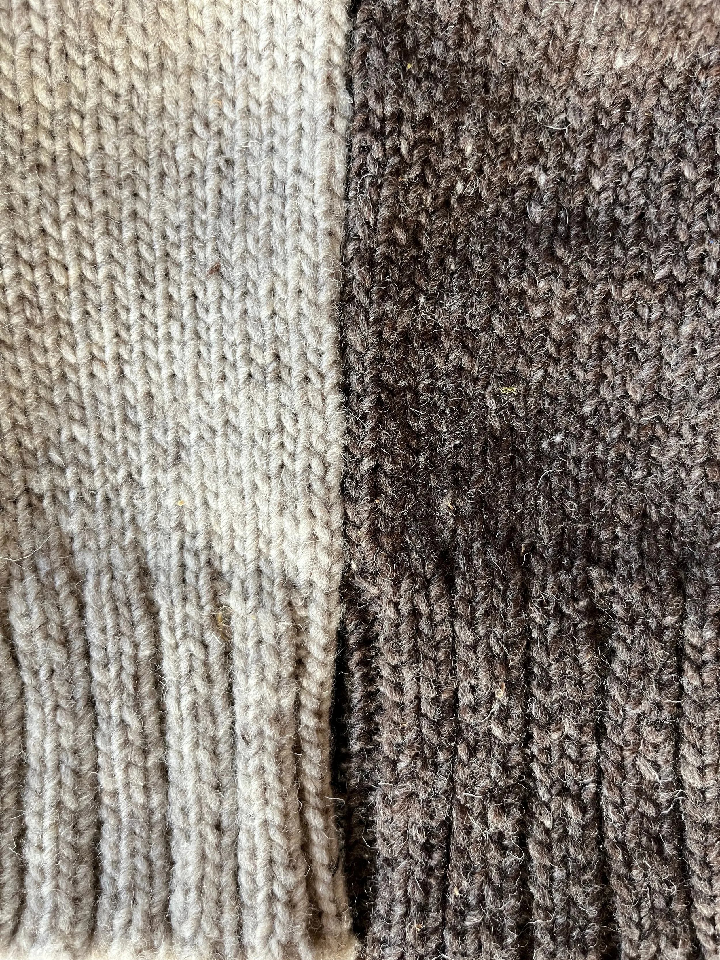 Artisan Cardigan Pure Ecological Wool Brown