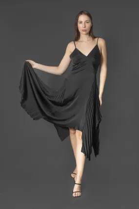 ASYMMETRICAL PLEATED DRESS