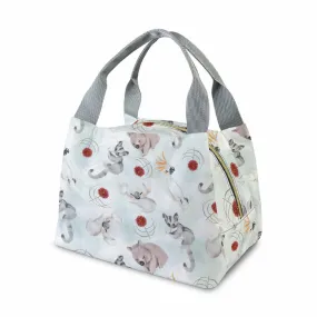 Australian Animals Koala, Sugar Glider, Wombat  Portable Lunch Bag-Grey Handle