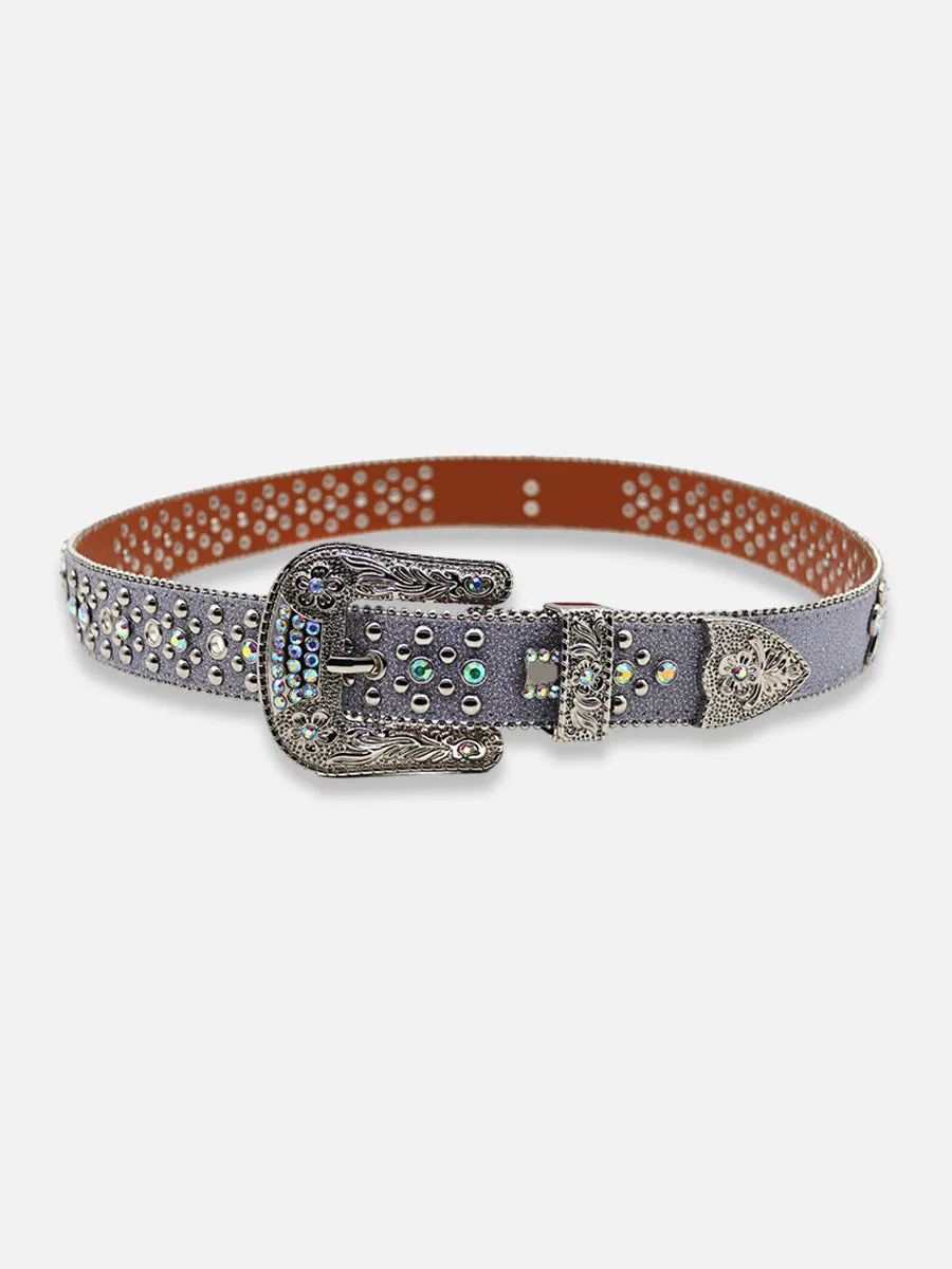 Baby Blue Rhinestone Belt