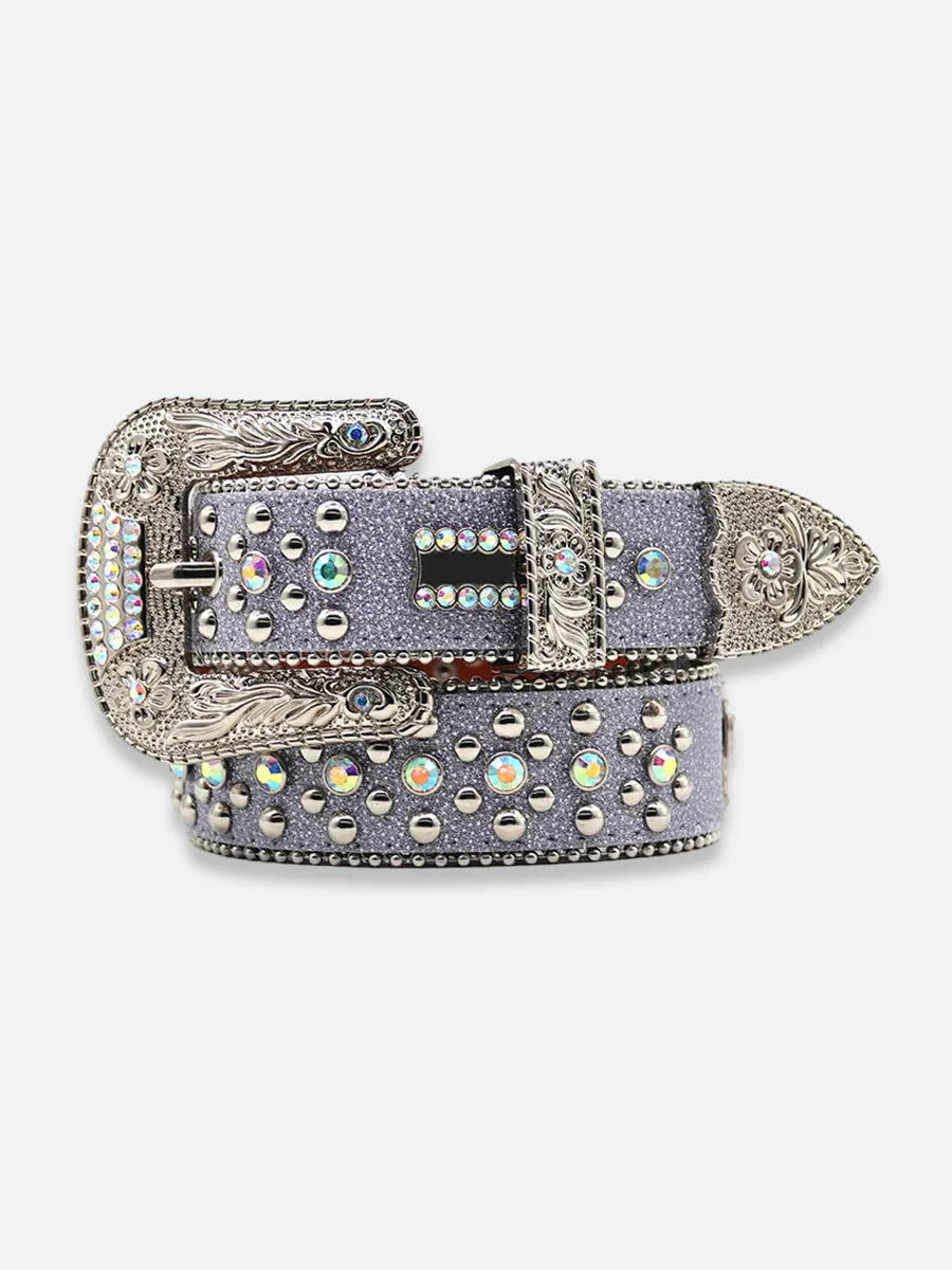 Baby Blue Rhinestone Belt