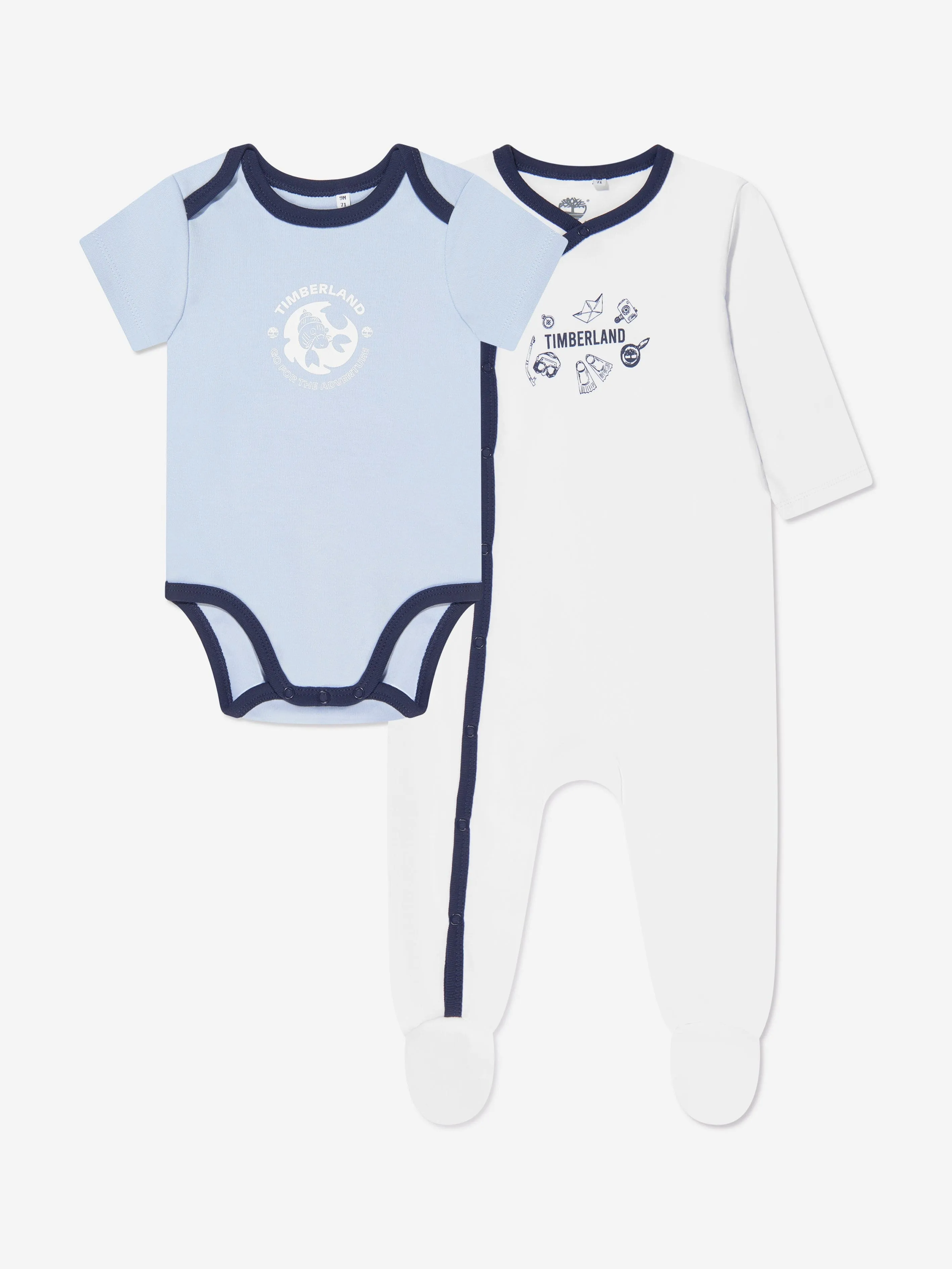 Baby Boys Bodysuit And Babygrow Set in White