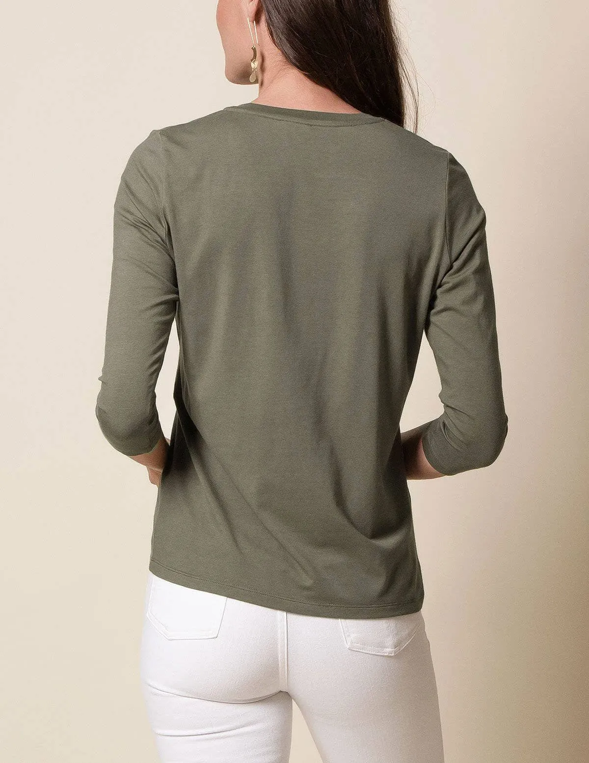 Bamboo / Organic Cotton 3/4 Sleeve Tee - As-Is-Clearance