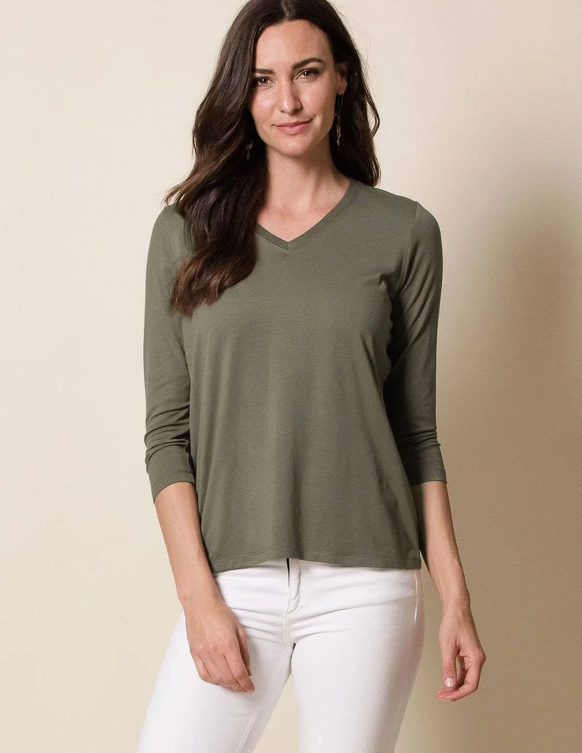 Bamboo / Organic Cotton 3/4 Sleeve Tee - As-Is-Clearance