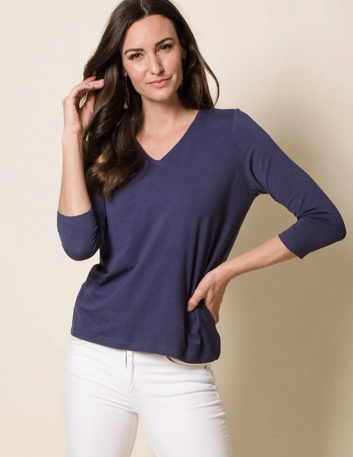 Bamboo / Organic Cotton 3/4 Sleeve Tee - As-Is-Clearance