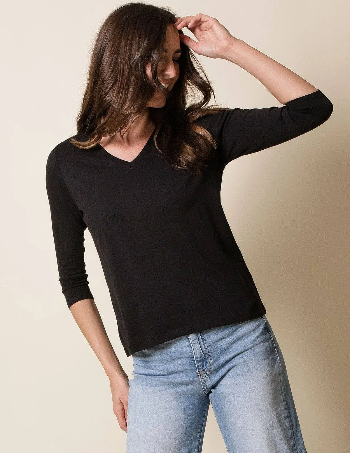 Bamboo / Organic Cotton 3/4 Sleeve Tee - As-Is-Clearance