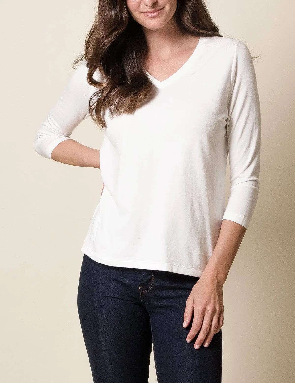 Bamboo / Organic Cotton 3/4 Sleeve Tee - As-Is-Clearance