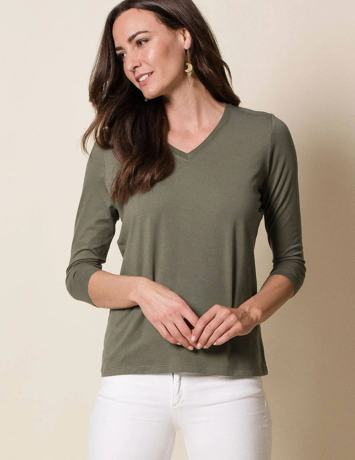 Bamboo / Organic Cotton 3/4 Sleeve Tee - As-Is-Clearance