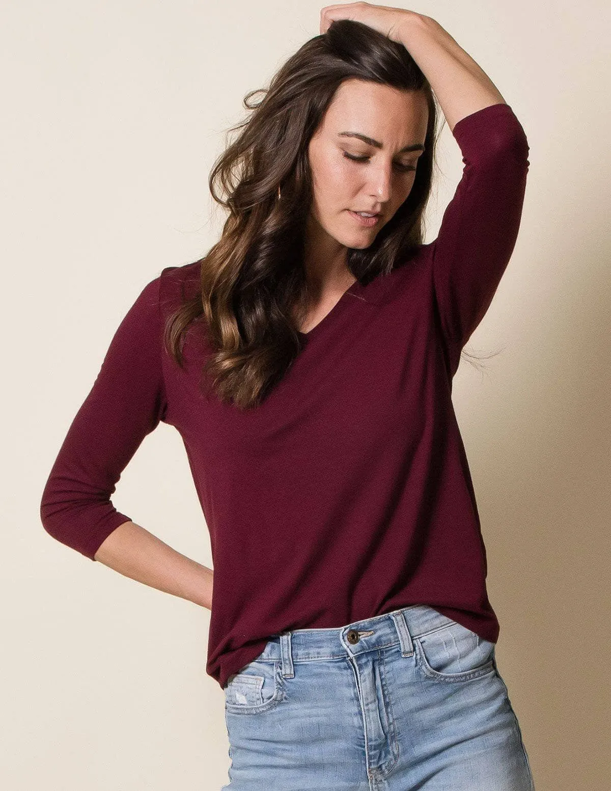 Bamboo / Organic Cotton 3/4 Sleeve Tee - As-Is-Clearance