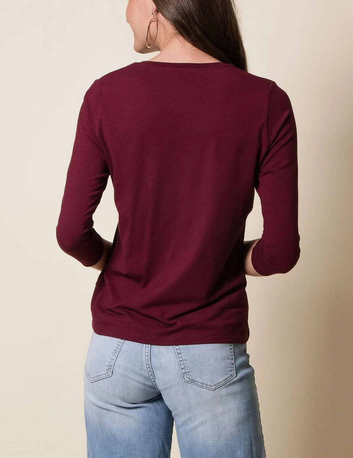 Bamboo / Organic Cotton 3/4 Sleeve Tee - As-Is-Clearance