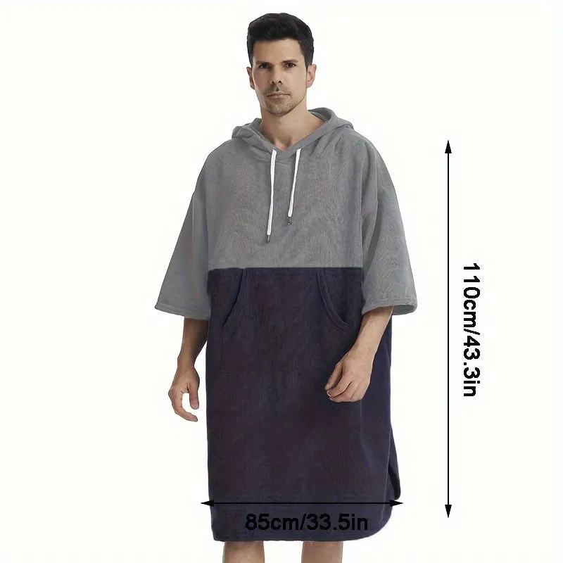 Beach Poncho:  Color Blocking Surf Changing Towel