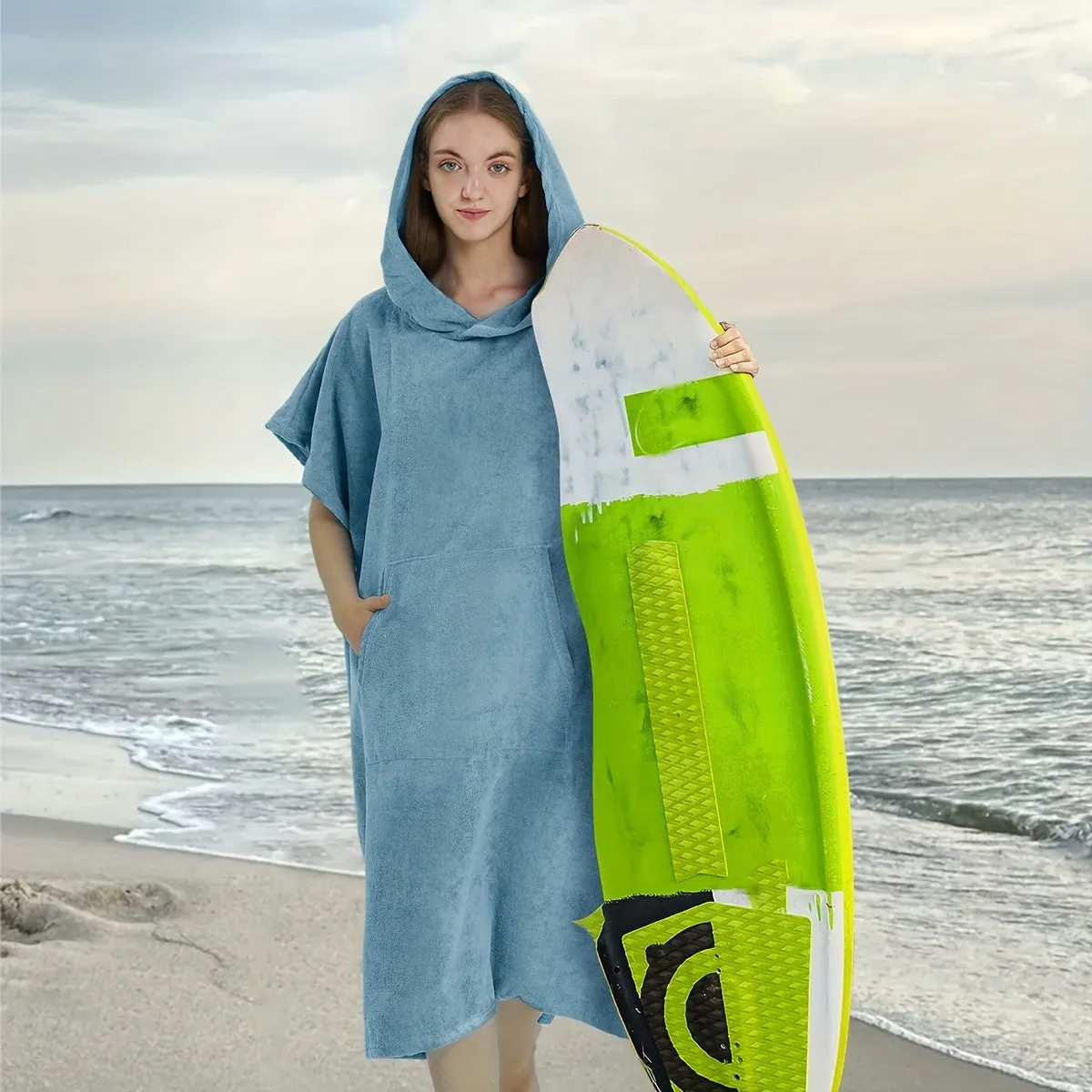 Beach Poncho:  Swimming Surf Unisex Towel With Hood