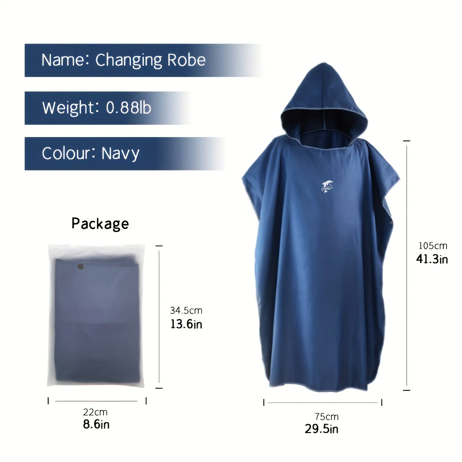 Beach Poncho:  Unisex Surf Robe Towel