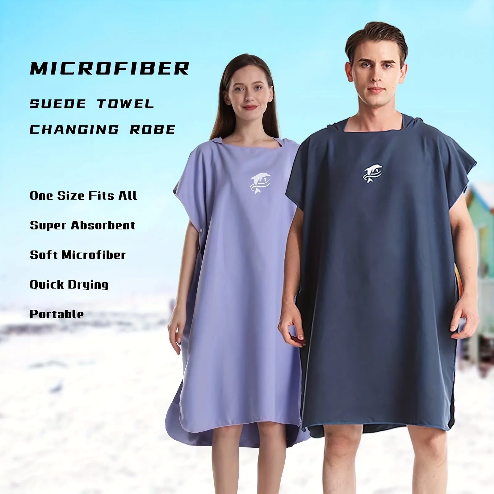 Beach Poncho:  Unisex Surf Robe Towel