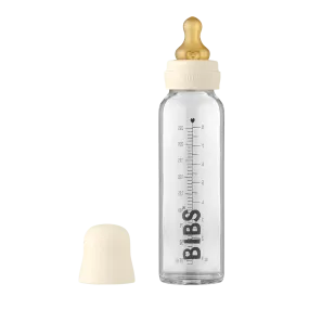 BIBS Baby Glass Bottle Complete Set (225ml) - Ivory