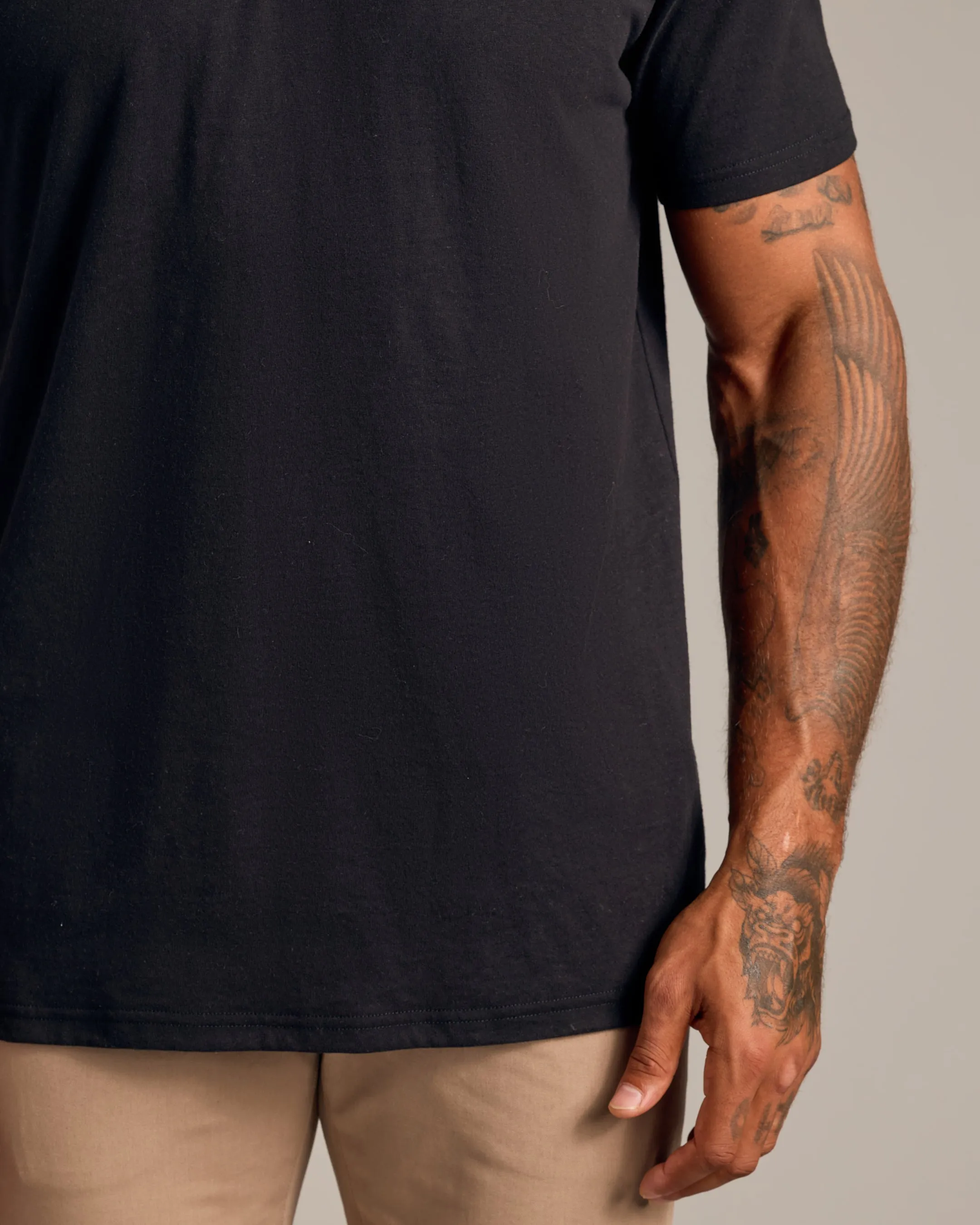 Black Short Sleeve Polo