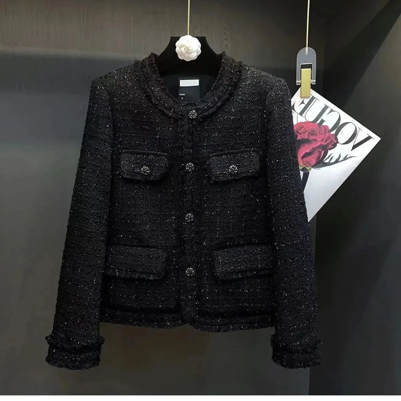 Black Tweed  Blazer - Autumn Winter 2024