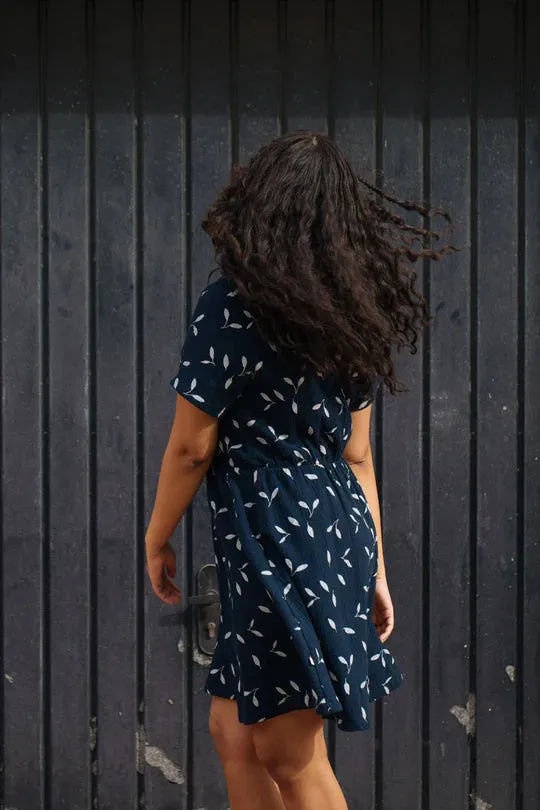 Bliss Wrap Dress Indigo Wind