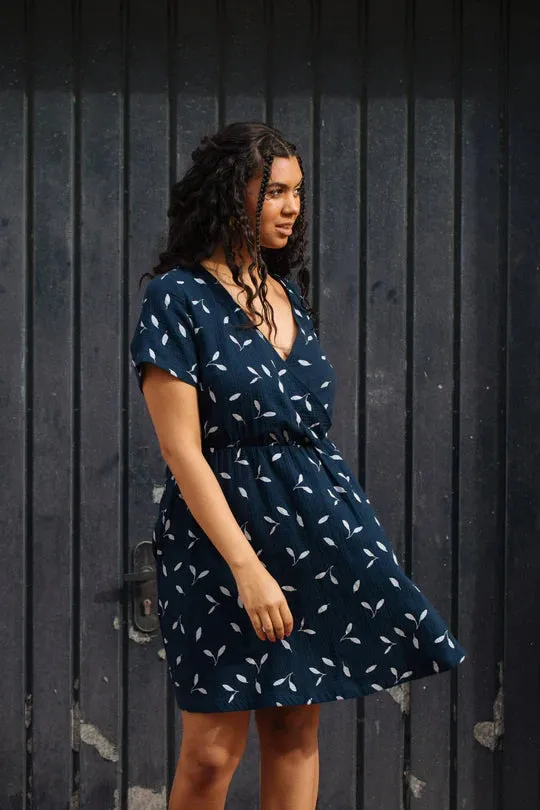 Bliss Wrap Dress Indigo Wind