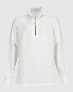 CAPRI LINEN SHIRT IN WHITE