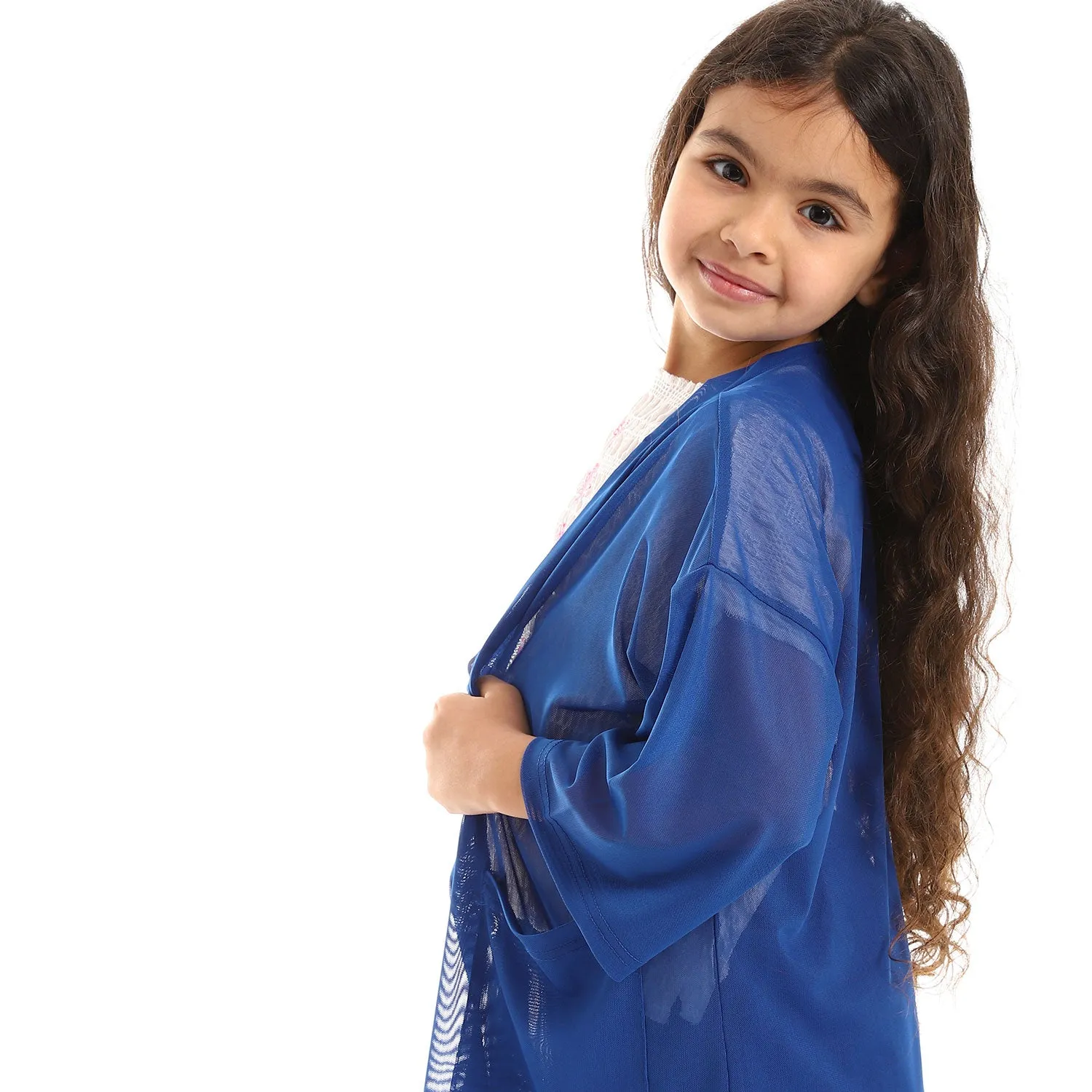 Cardigan With Front Pocket Girls Set (G131) - Kady