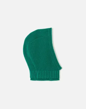 Cashmere Rib Balaclava - Grass Green