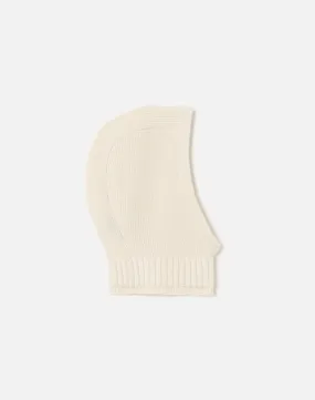 Cashmere Rib Balaclava - Ivory