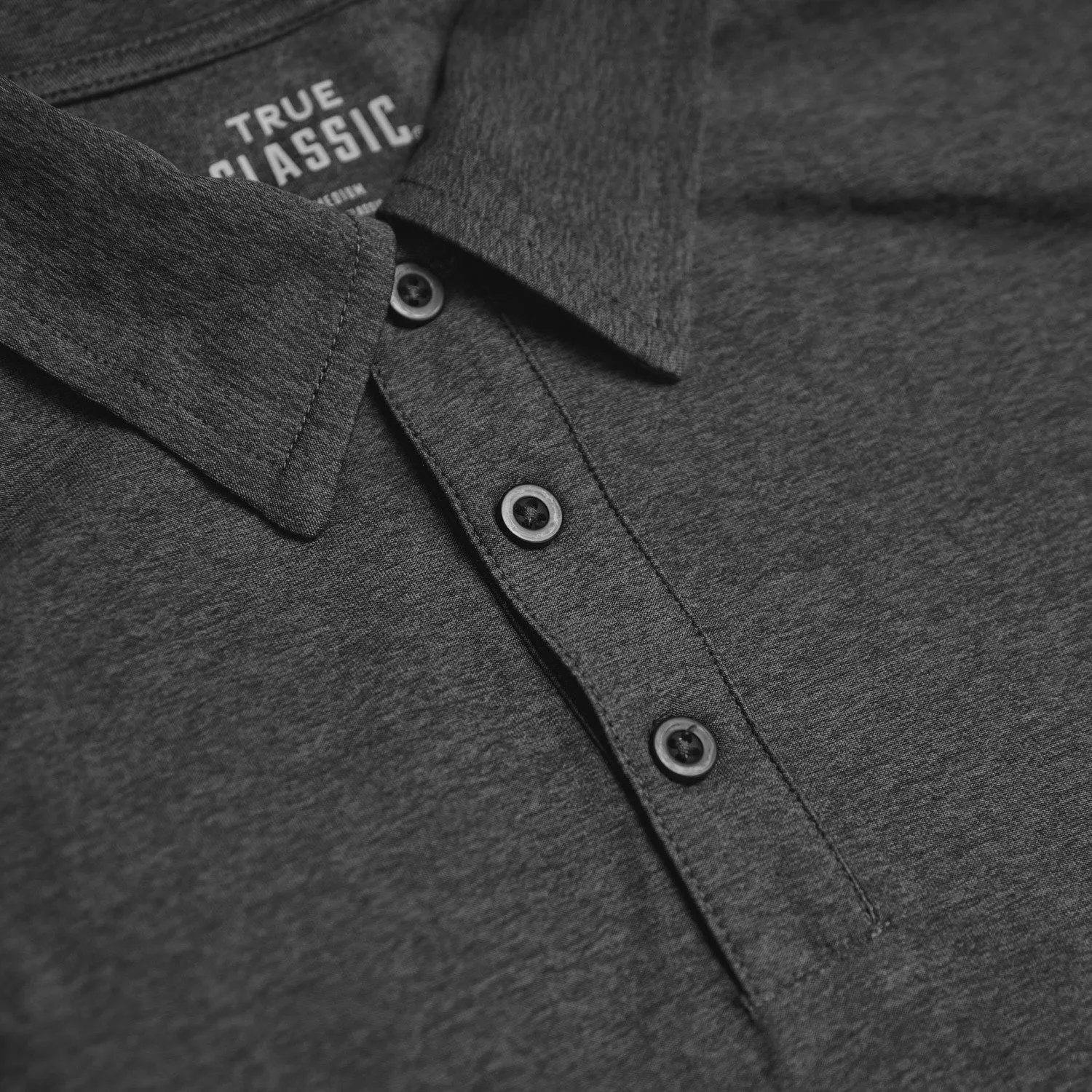 Charcoal Heather Gray Active Polo