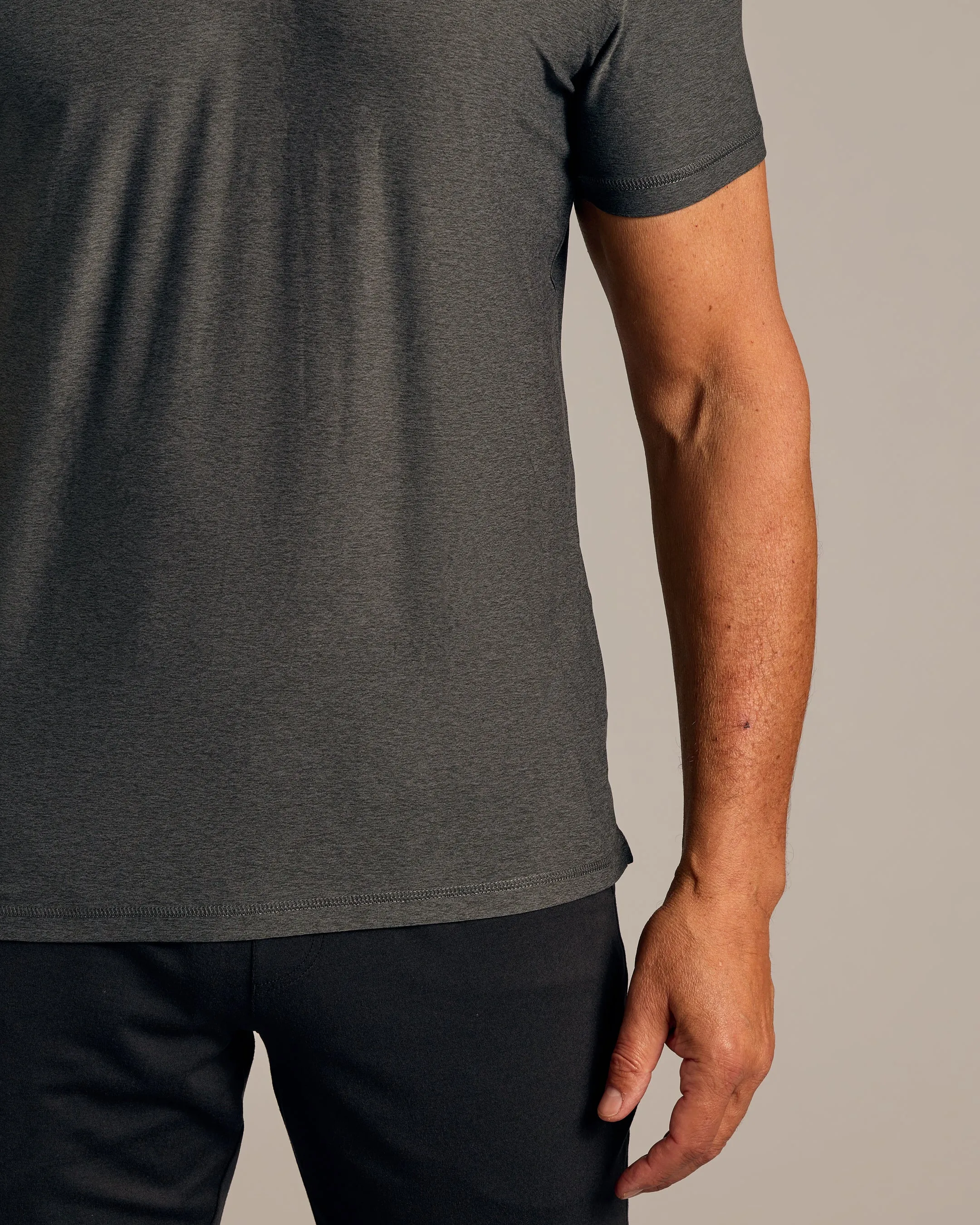 Charcoal Heather Gray Active Polo