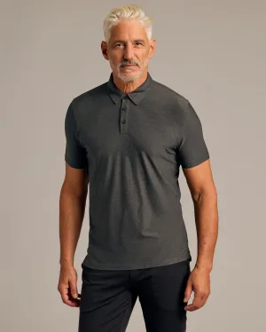 Charcoal Heather Gray Active Polo