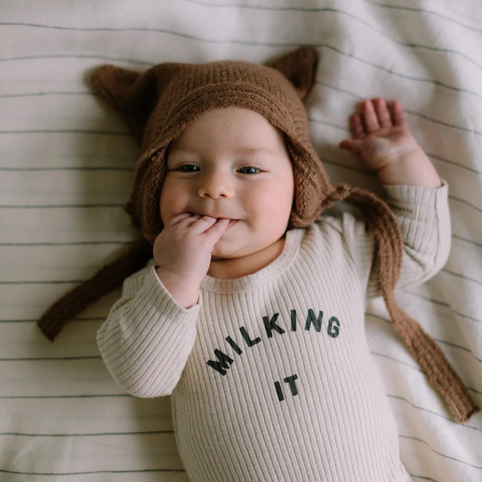 Claude & Co, Milking It Oatmeal Rib Bodysuit