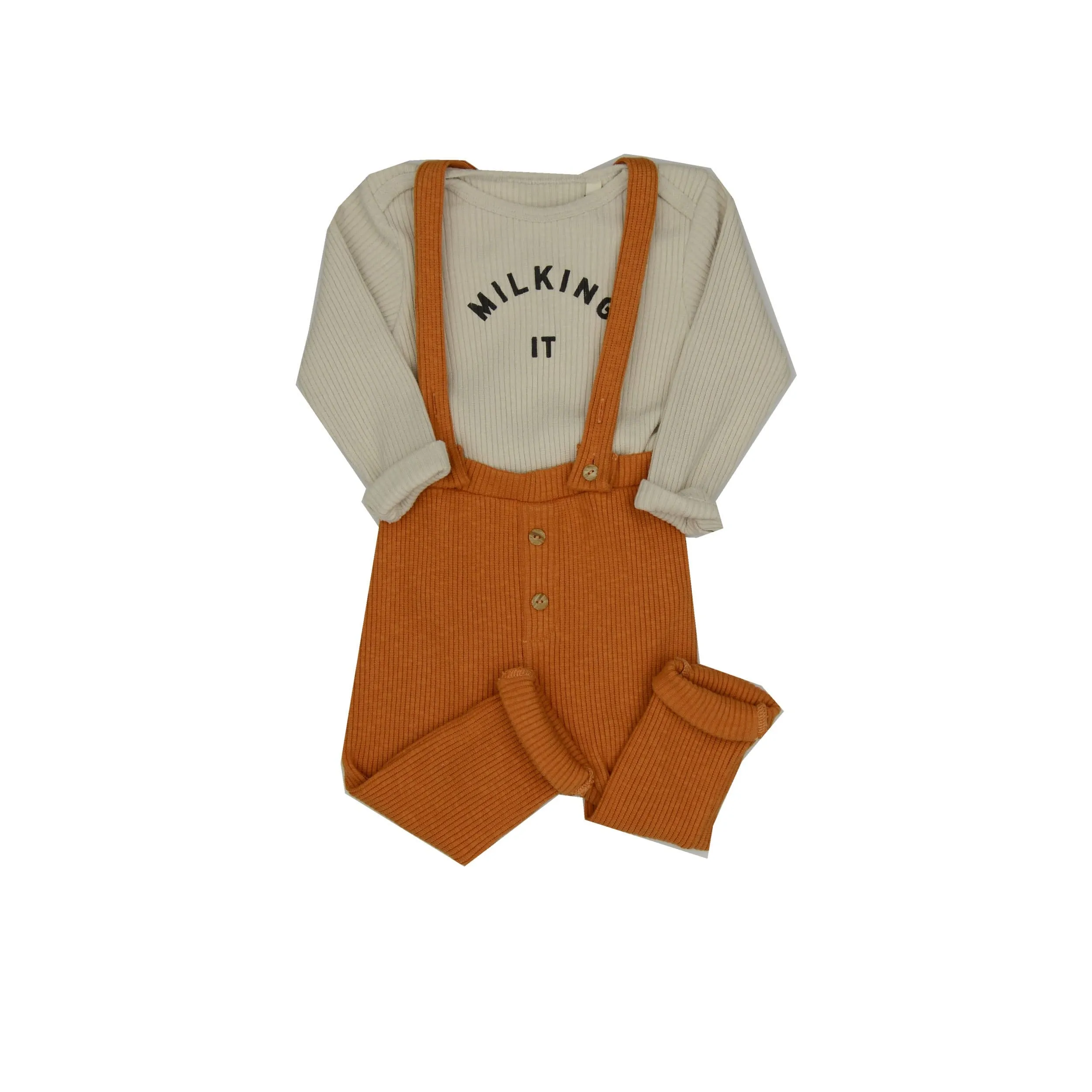 Claude & Co, Milking It Oatmeal Rib Bodysuit