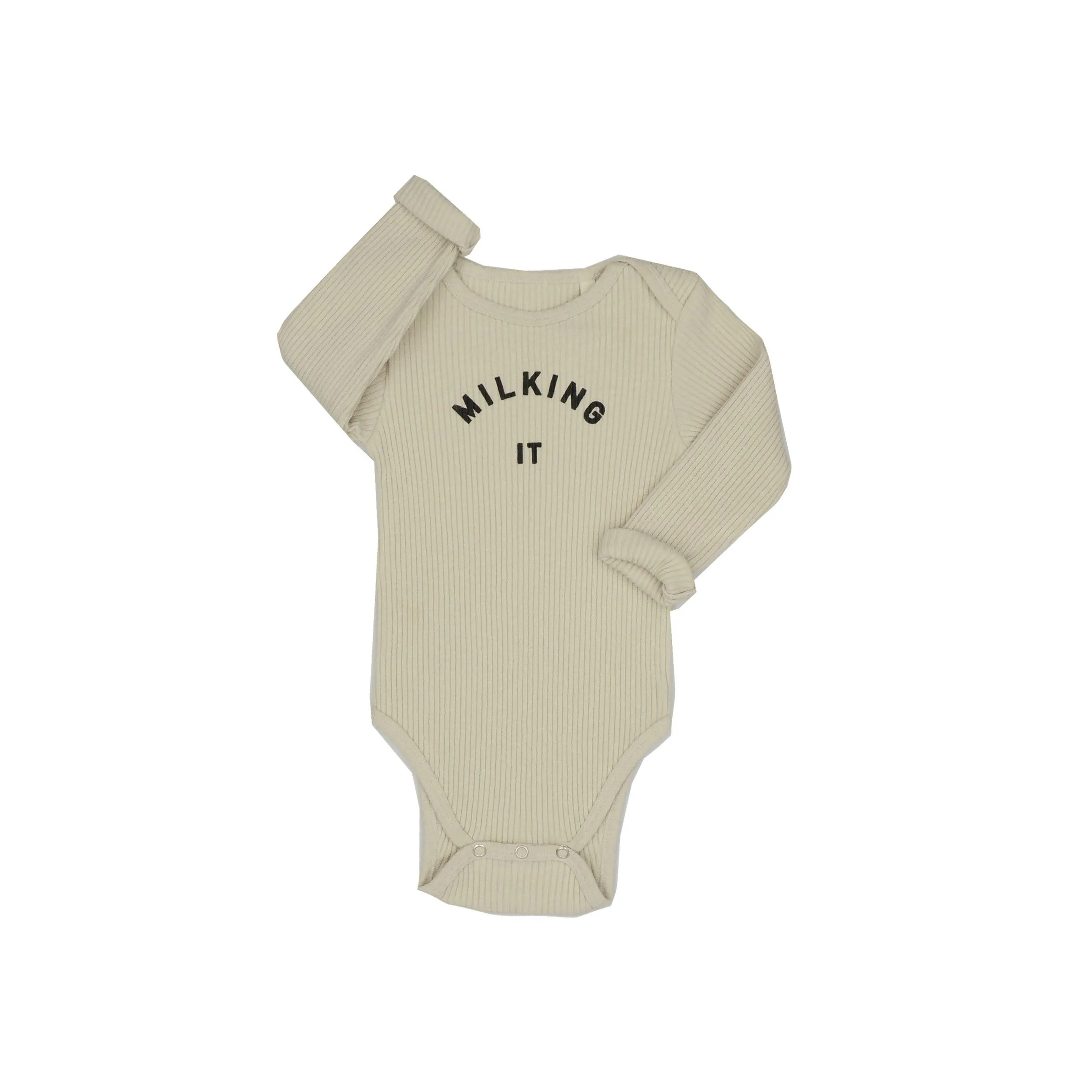 Claude & Co, Milking It Oatmeal Rib Bodysuit